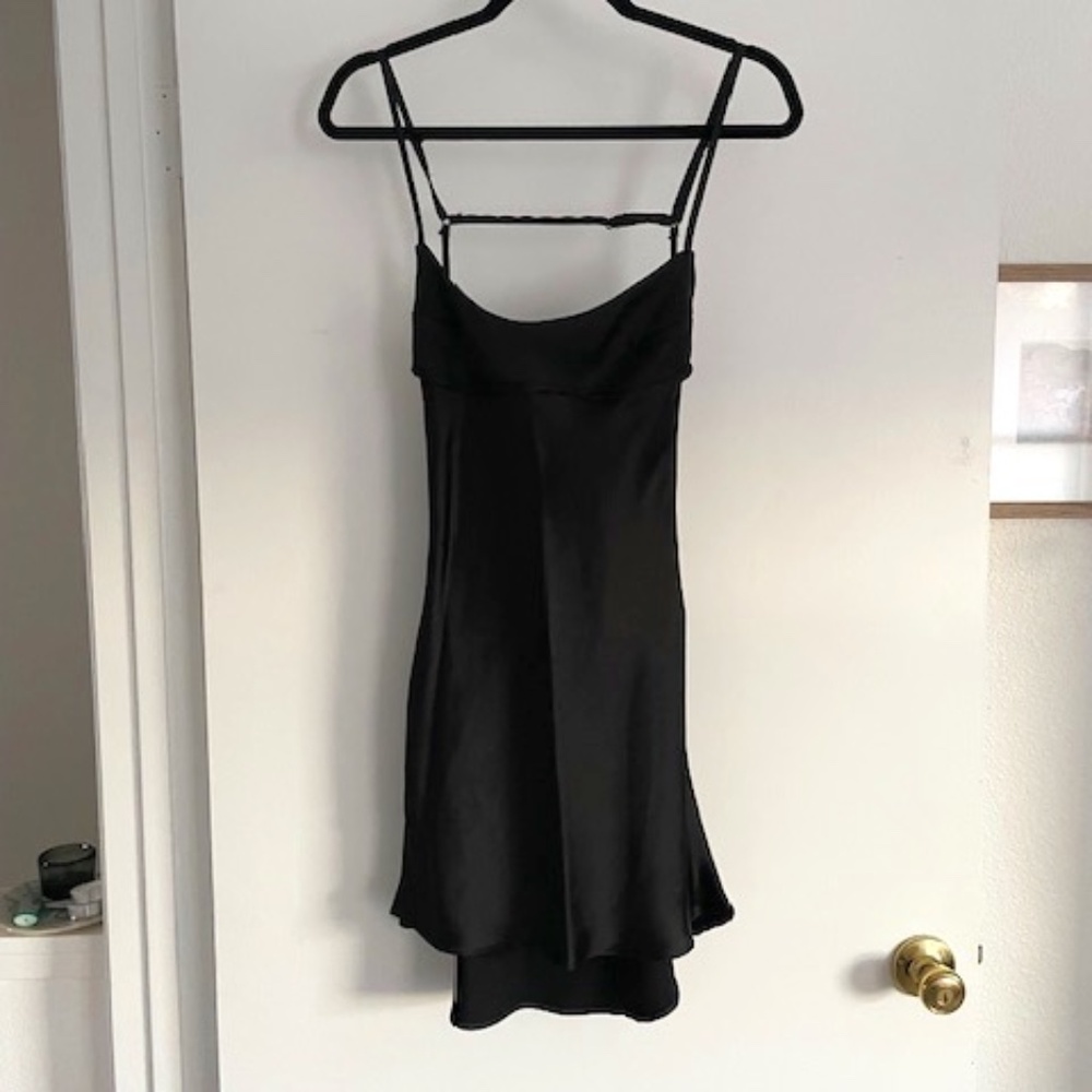 Zara strappy satin dress